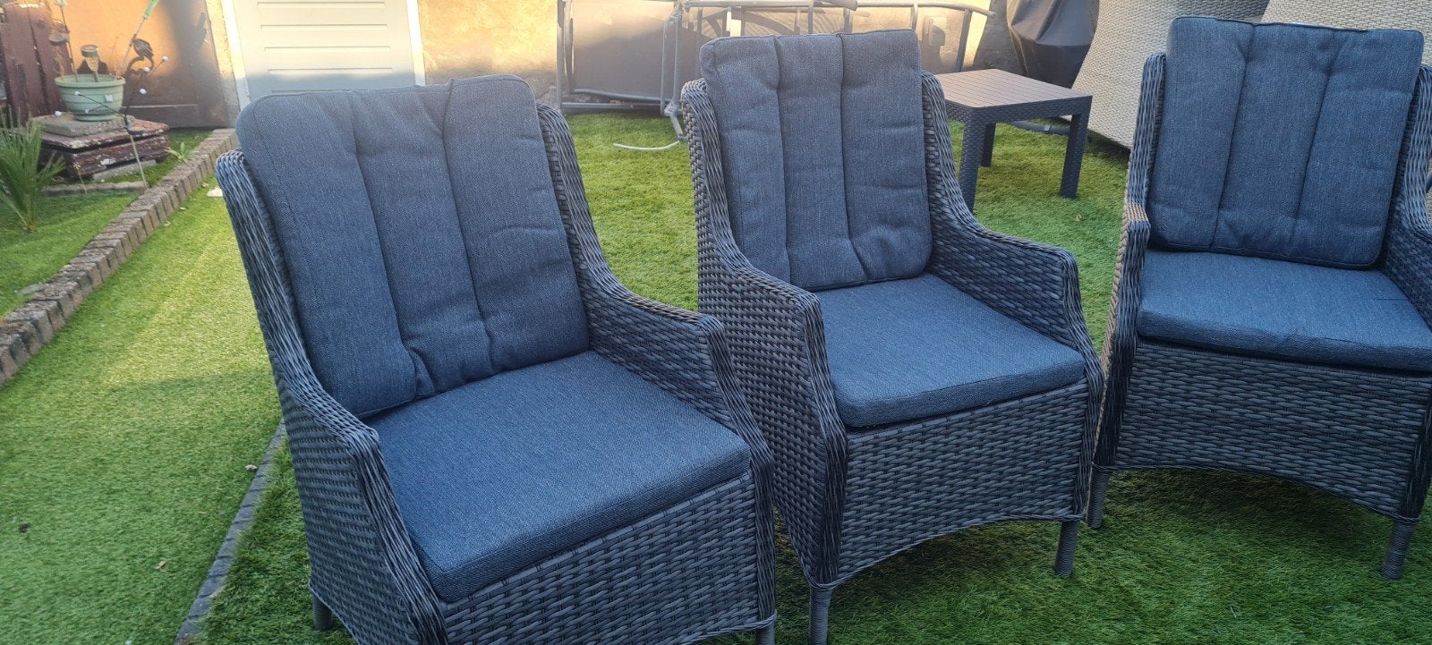 tuinstoelen luxe variant, Ophalen, 4 zitplaatsen, Kunststof, Zo goed als nieuw