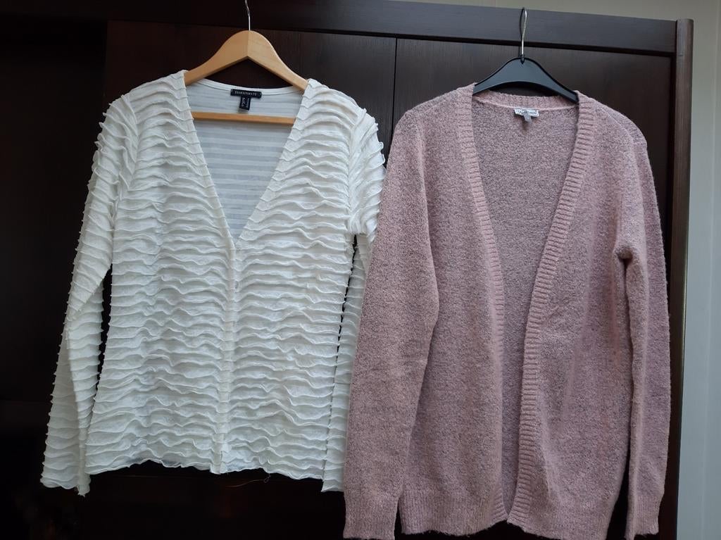 Roze vest en gebroken wit blouse/jasje - Maat S - € 6,50 p.s, Ophalen of Verzenden, Zo goed als nieuw, Maat 36 (S), QUESTION?
