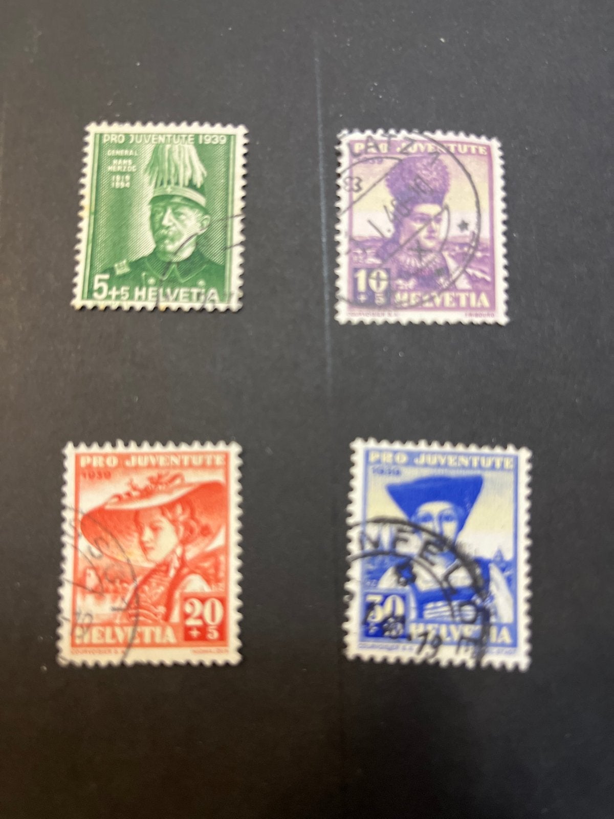 Pro Juventute postzegels 1939 -  michel 359-362 gestempeld, Ophalen of Verzenden, Gestempeld