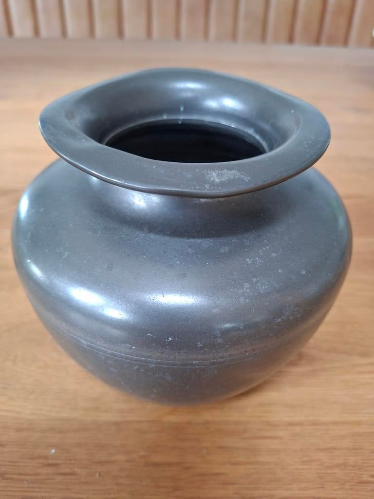Antieke tinnen pot/vaas met merktekens, Ophalen of Verzenden