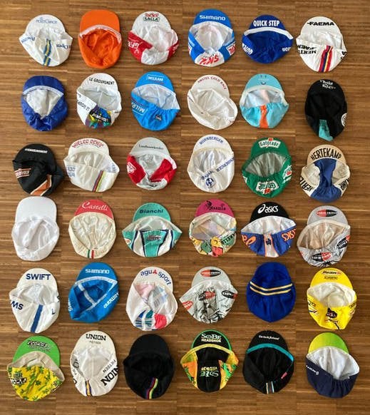 36 Wielrenpetjes - Diverse Merken en Designs, Gebruikt, Agu Alkmaar, Overige maten, Ophalen of Verzenden