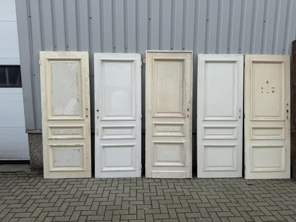 Prachtset antieke paneeldeuren of drievlaksdeuren 84 x 224, La belle porte, Jurgen.hoogenboezem@gmail.com, 80 tot 100 cm, 215 cm of meer