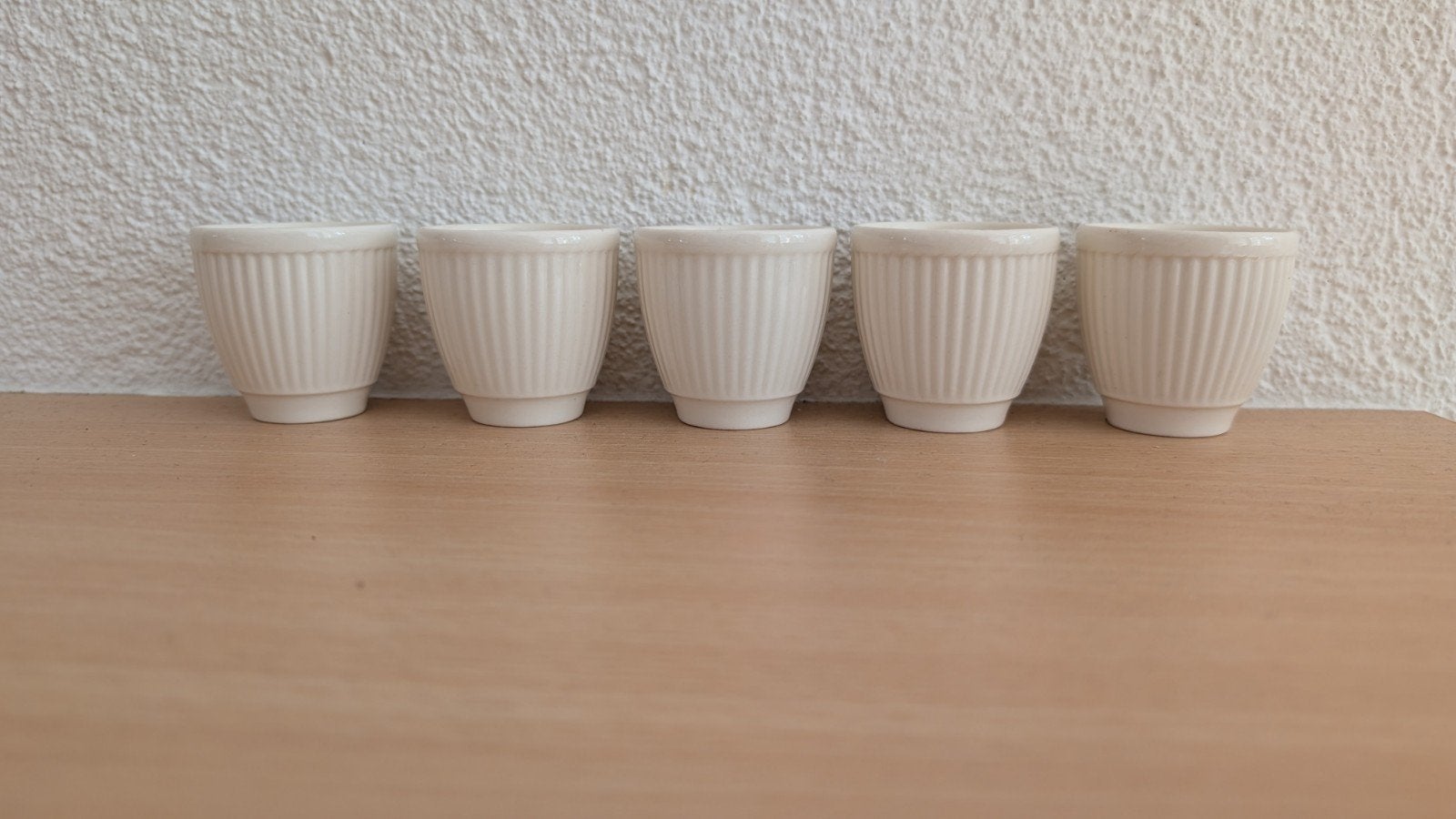 Set van 5 Wedgwood eierdopjes, geribbeld/ Windsor, Ophalen of Verzenden