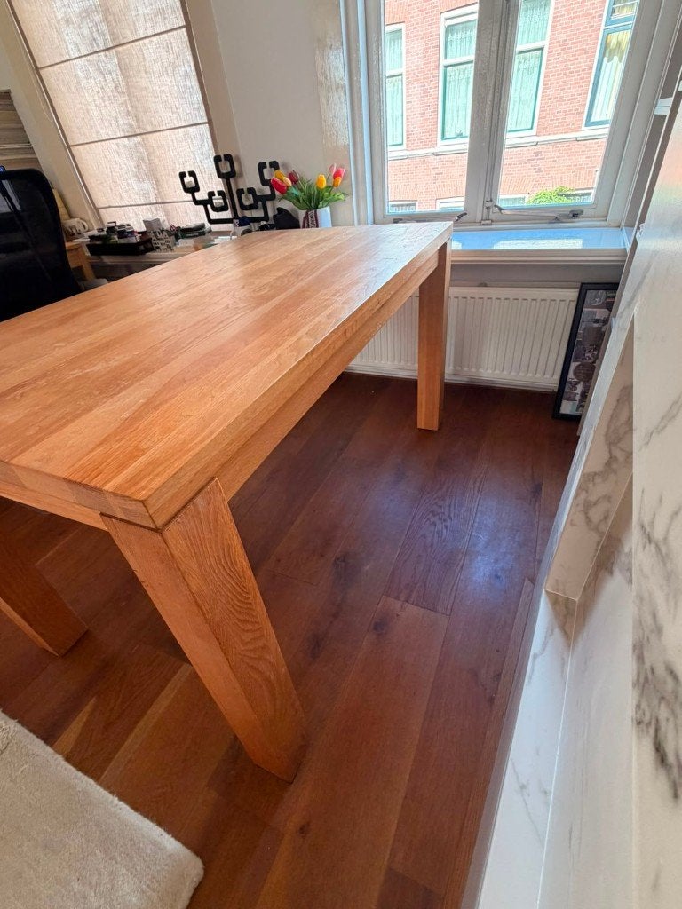Mooie Robuuste Tafel, 78hx140bx80d, Huis en Inrichting, Tafels | Eettafels, Ophalen, Gebruikt, 50 tot 100 cm, 100 tot 150 cm