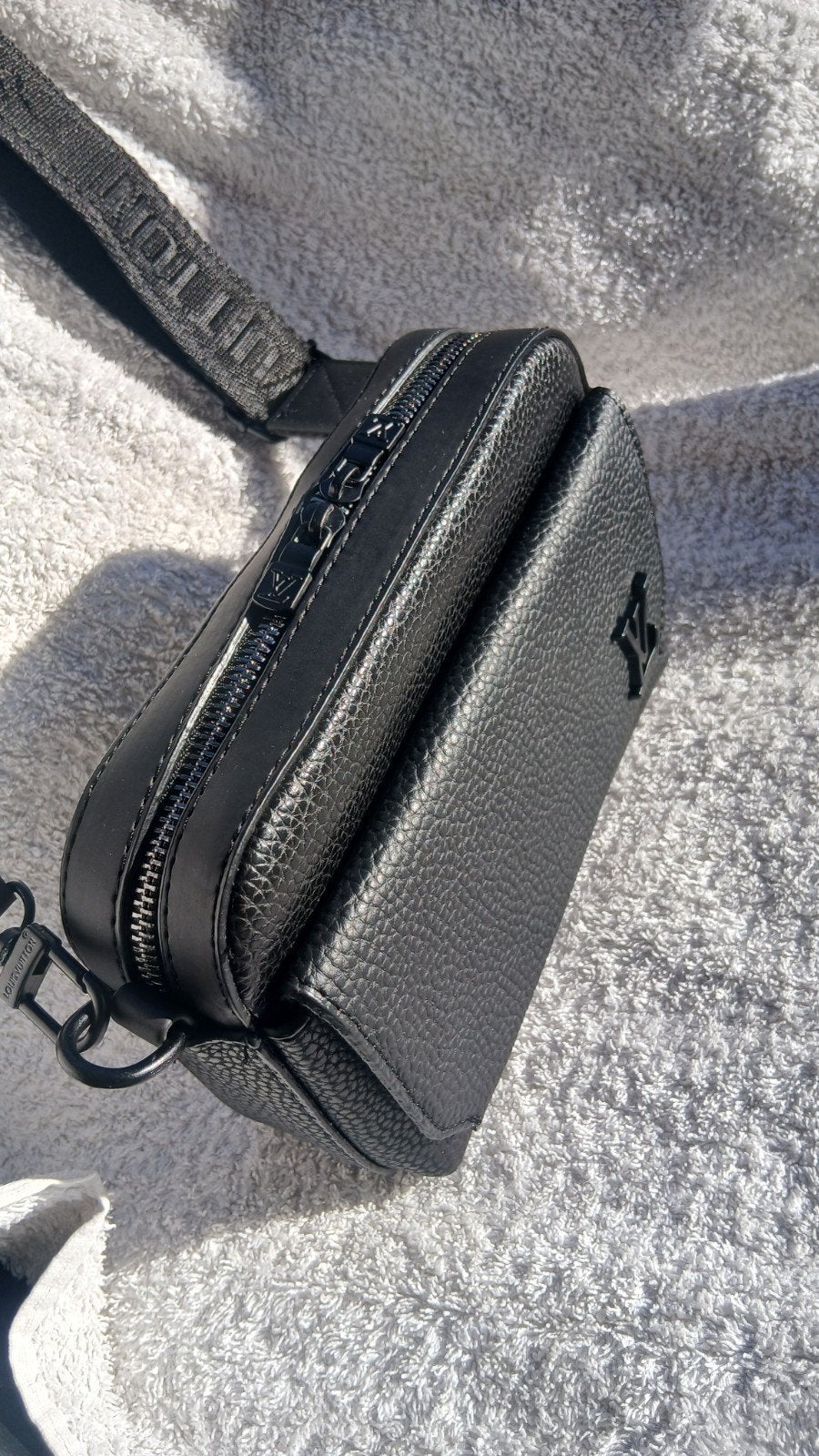 LV Fastline Aerogram leren Crossbodytas Unisex., Ophalen of Verzenden, Nieuw, Zwart
