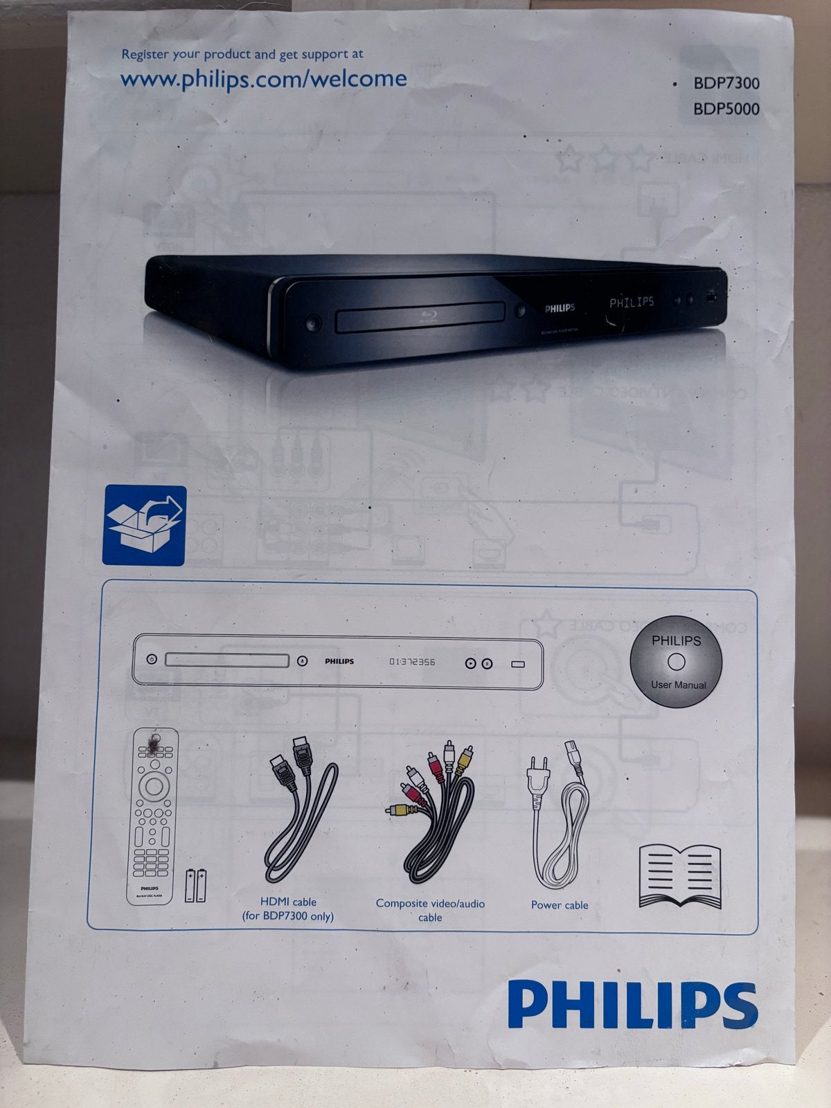 Philips BDP7300 Blu-ray speler met afstandsbediening, Ophalen, Gebruikt, Philips
