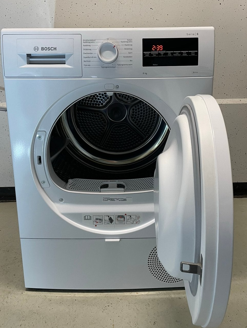 Bosch warmtepompdroger A+++ Garantie + Bezorging, Bosch, 6 tot 8 kg, Minder dan 85 cm, Contact@nl.bosch.com