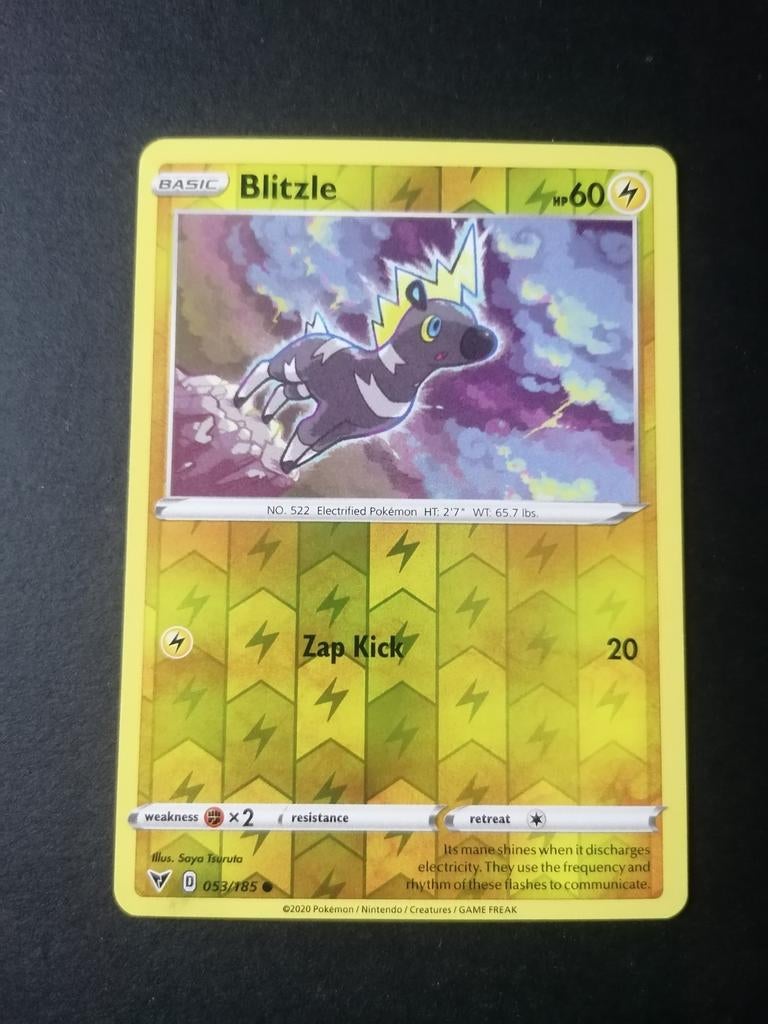 Blitzle - Reverse Holofoil Vivid Voltage 053/185 - Pokémon, Ophalen of Verzenden, Zo goed als nieuw, Foil