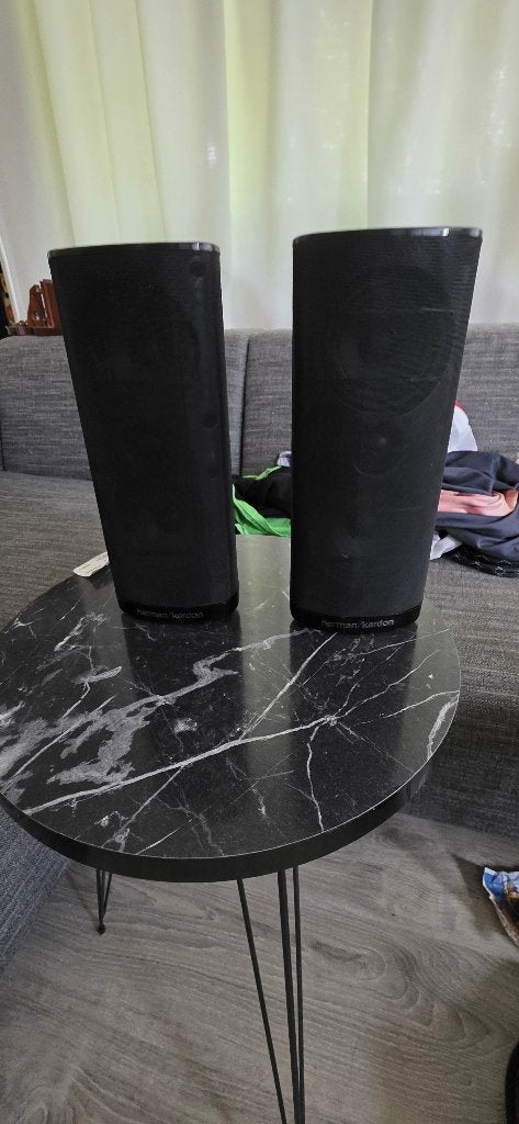 2 speakers harman kardon en central speaker, Audio, Tv en Foto, Luidsprekers, Gebruikt, Overige typen, 60 tot 120 watt, Ophalen