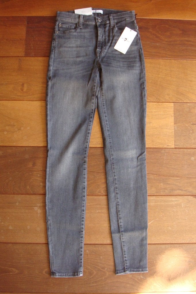 7 for all mankind high waist skinny mt 27 NIEUW €74,-, Nieuw, Ophalen of Verzenden, W27 (confectie 34) of kleiner, Grijs