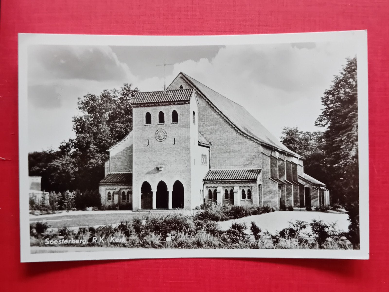 Oude Ansichtkaart Soesterberg, R.K. Kerk, Verzamelen, Ophalen of Verzenden, 1940 tot 1960, Ongelopen, Utrecht