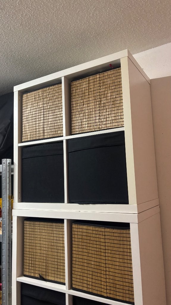 IKEA Kallax Kast met Manden - Wit, Ophalen, Gebruikt