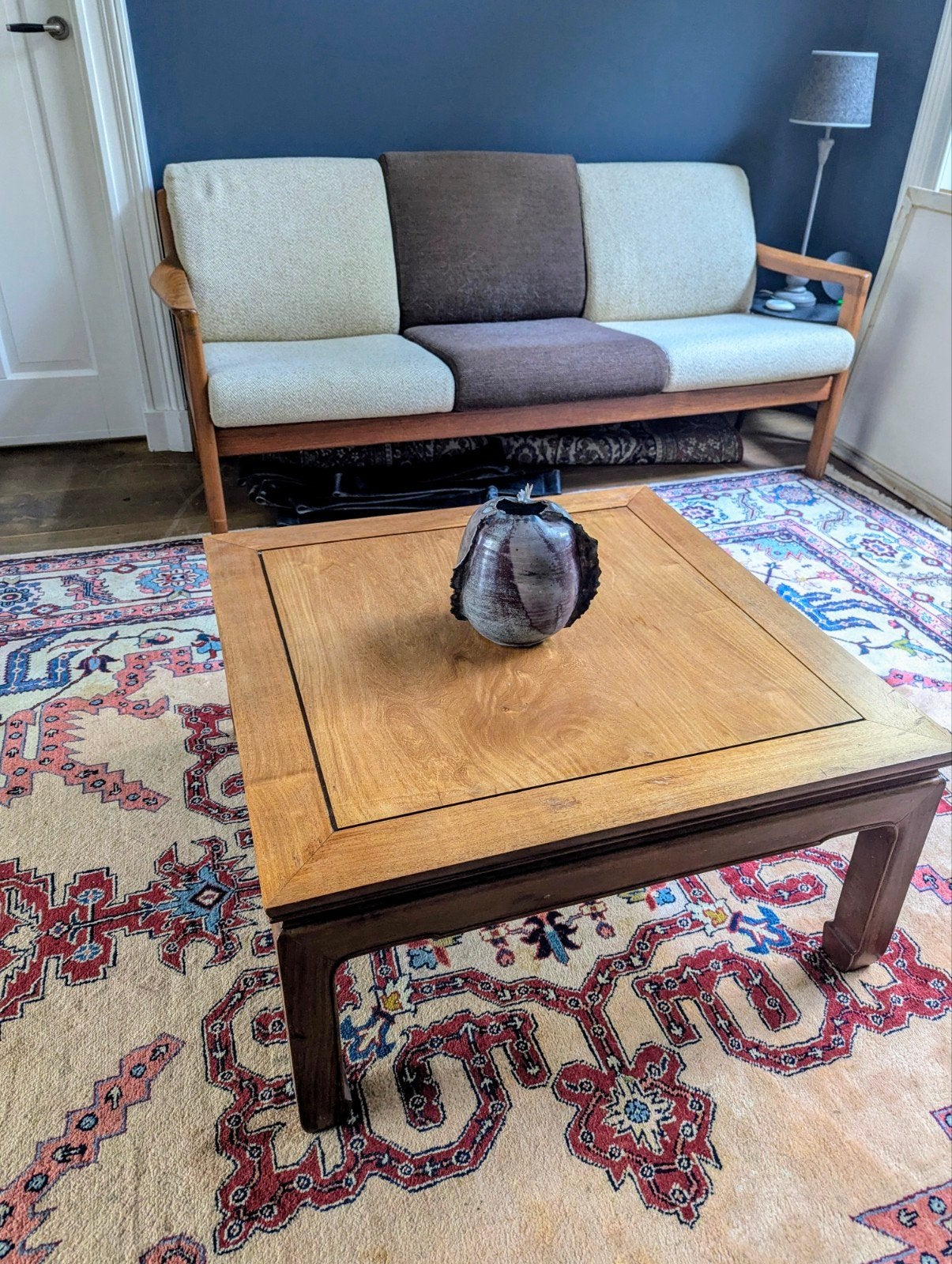 Salontafel Aziatisch antiek massief hout Chinees, Huis en Inrichting, Tafels | Salontafels, 50 tot 100 cm, Koloniaal, Teakhout
