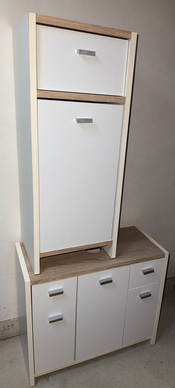 Badkamermeubel set: wastafelkast en kastje, Huis en Inrichting, Gebruikt, Minder dan 100 cm, Wastafelkast, 25 tot 50 cm