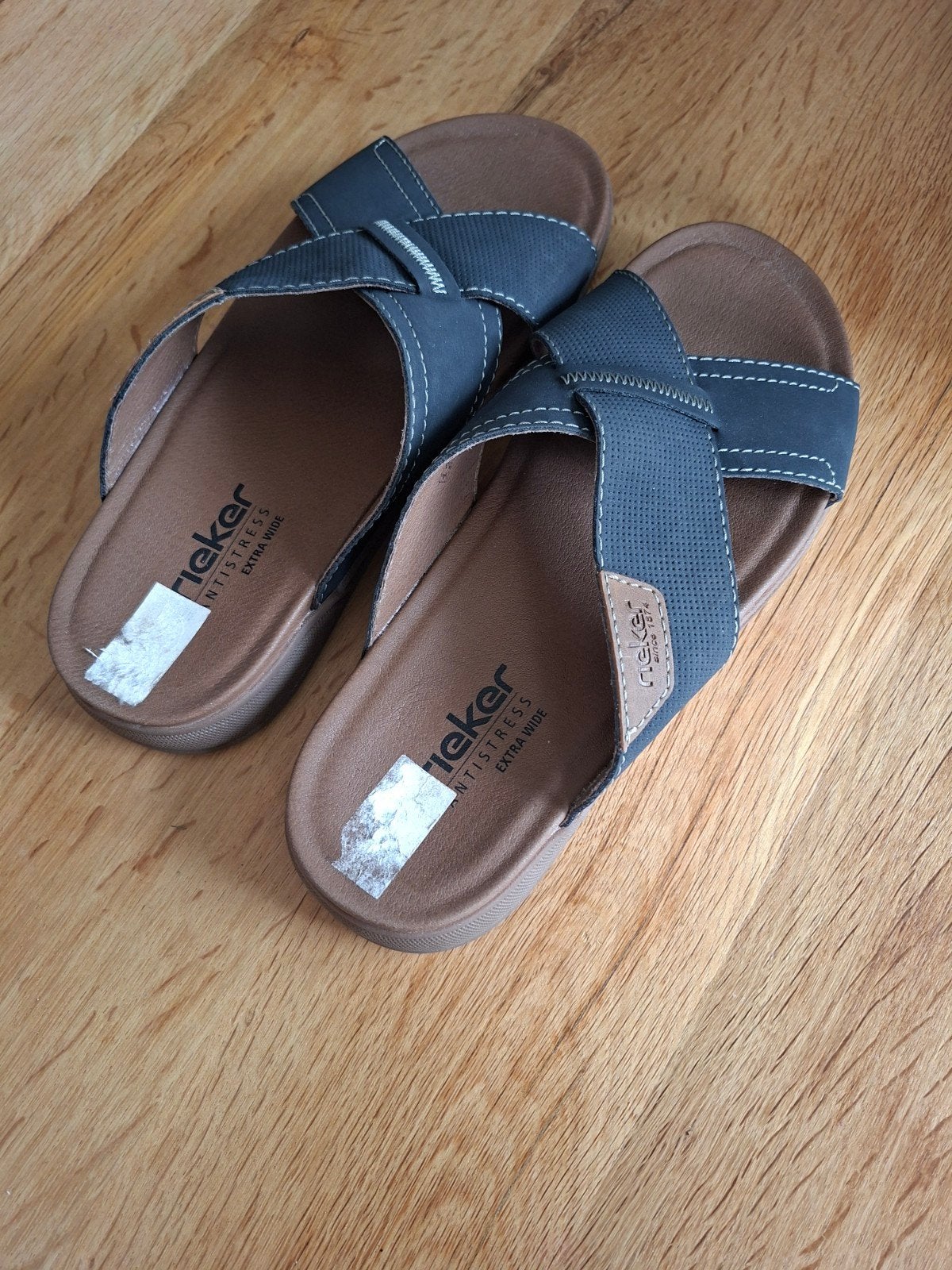 Rieker Antistress Extra Wide Slippers - Blauw, Blauw, Nieuw, Rieker, Ophalen