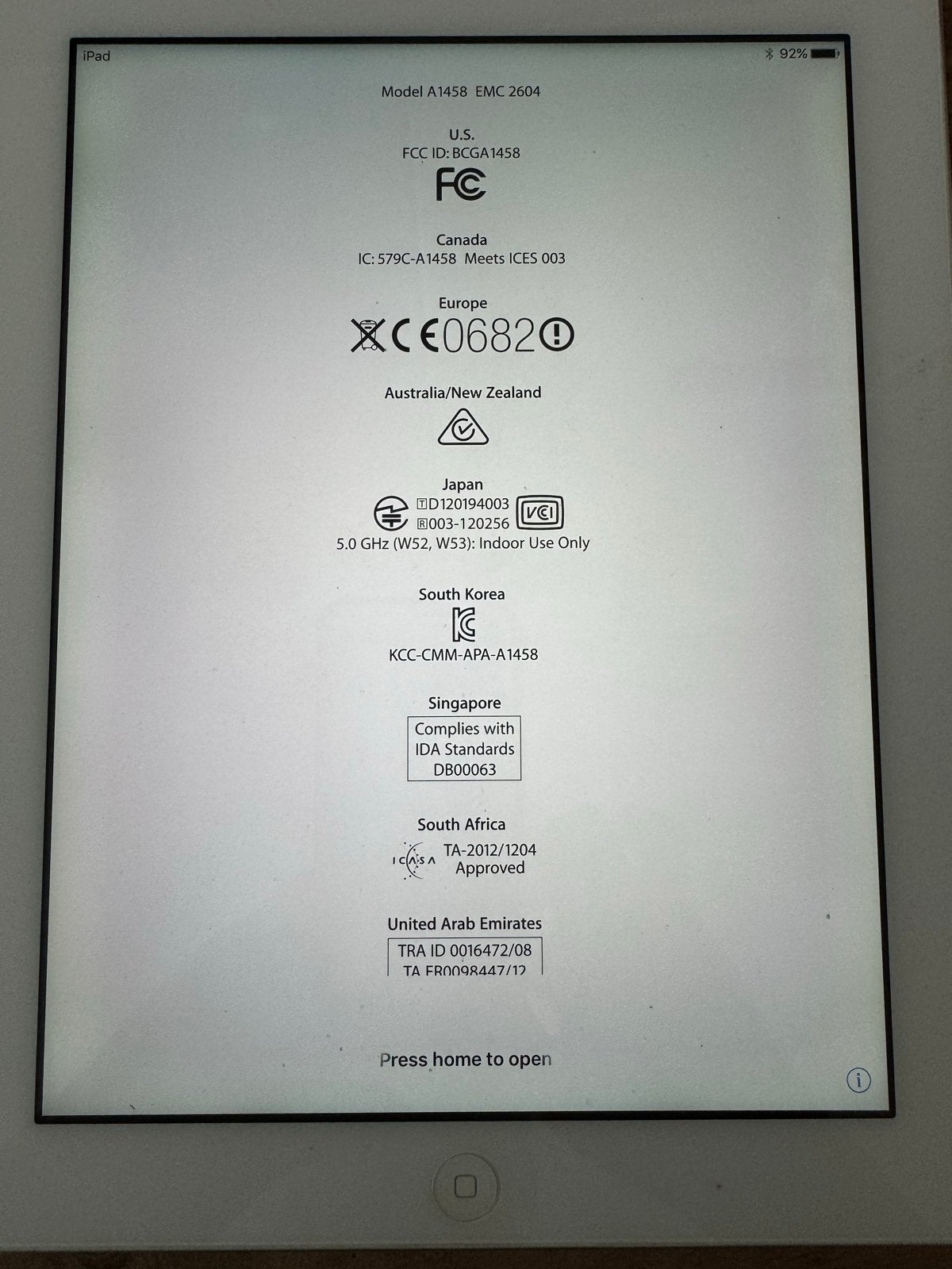 Apple iPad (4e generatie) 16GB Wi-Fi Wit - Model A1458, Computers en Software, Apple iPads, Gebruikt, Apple iPad, Wit, 16 GB