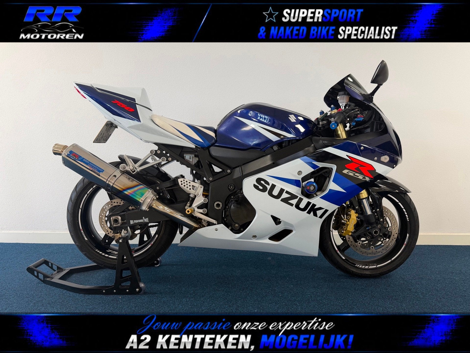 Suzuki Sport GSX-R 750 / K5 / BLAUW - WIT / 28.000 KM, Motoren, Sportuitlaat, 749 cc, Sport, Meer dan 35 kW
