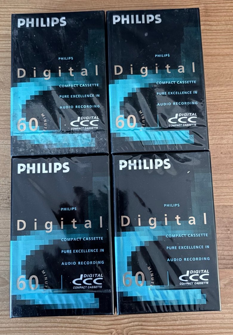4 Philips DCC tapes 60 minuten nieuw in gesealde verpakking, Cd's en Dvd's, Ophalen of Verzenden, Nieuw in verpakking, 2 t/m 25 bandjes