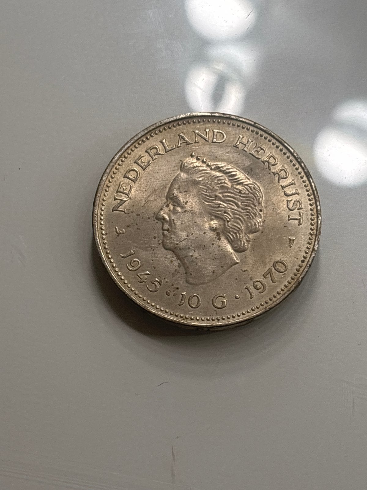 Zilveren 10 Gulden Munt Koningin Juliana 1970, Ophalen, Koningin Juliana, Zilver, Losse munt