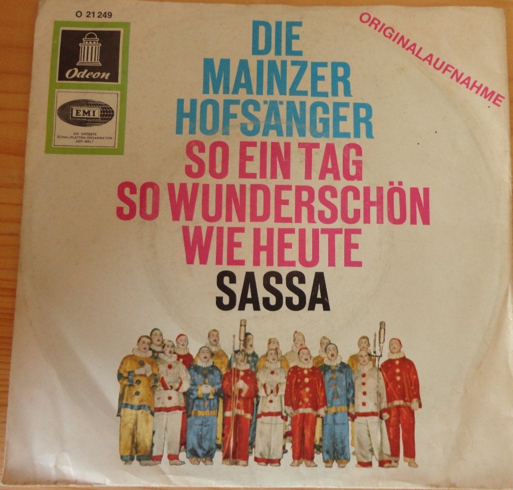 Die Mainzer Hofsanger > So ein tag so wunder schon wie heute, Ophalen of Verzenden, Gebruikt, 7 inch, Pop