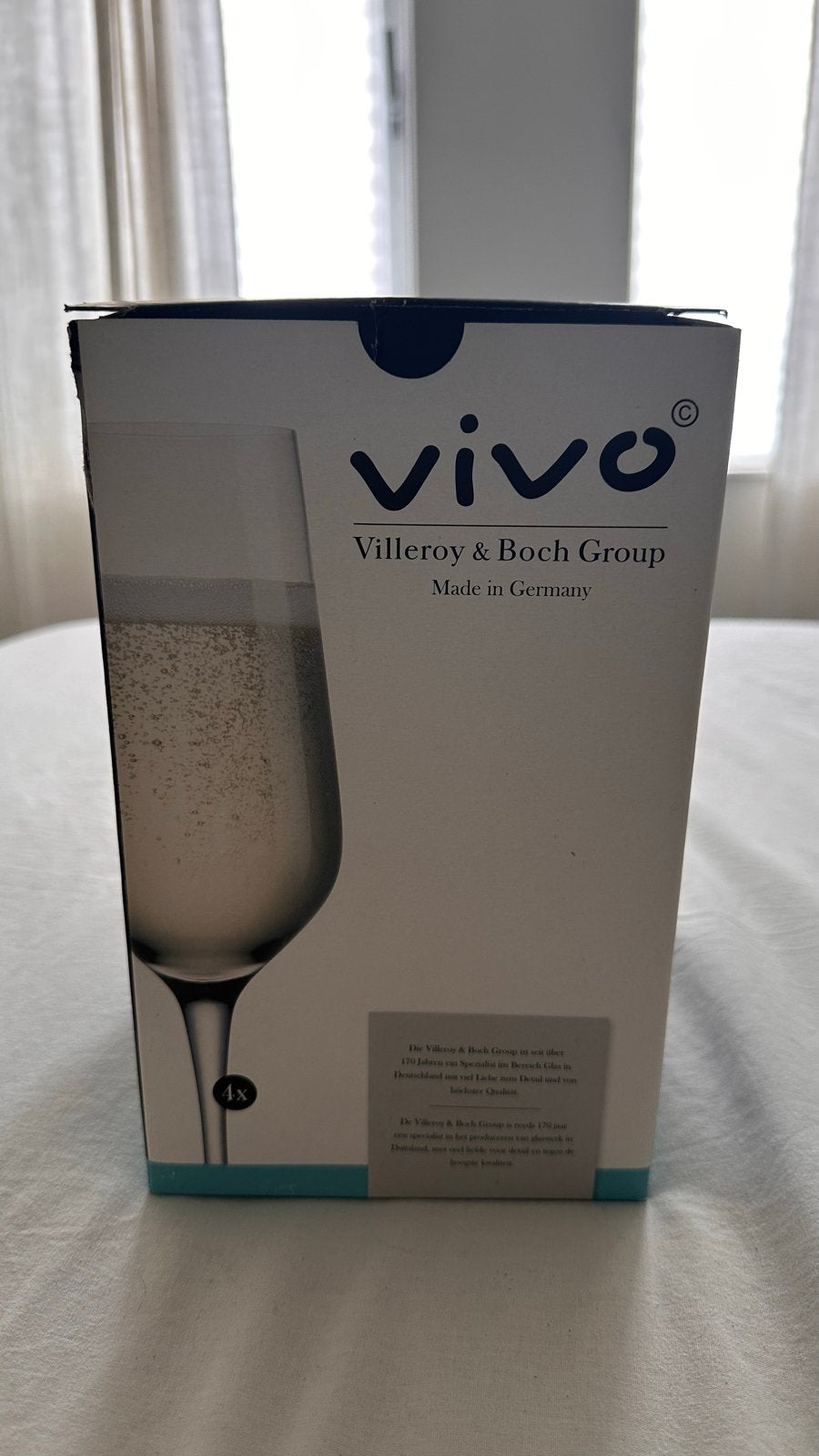 Vivo Villeroy & Boch Champagneglazen (4 stuks), Ophalen, Zo goed als nieuw, Overige merken, Glas