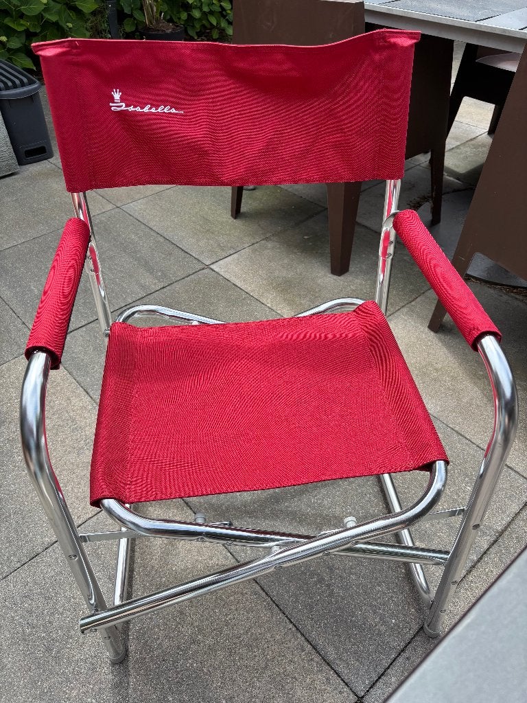 ISABELLA regisseursstoel rood, Ophalen, Gebruikt, Campingstoel