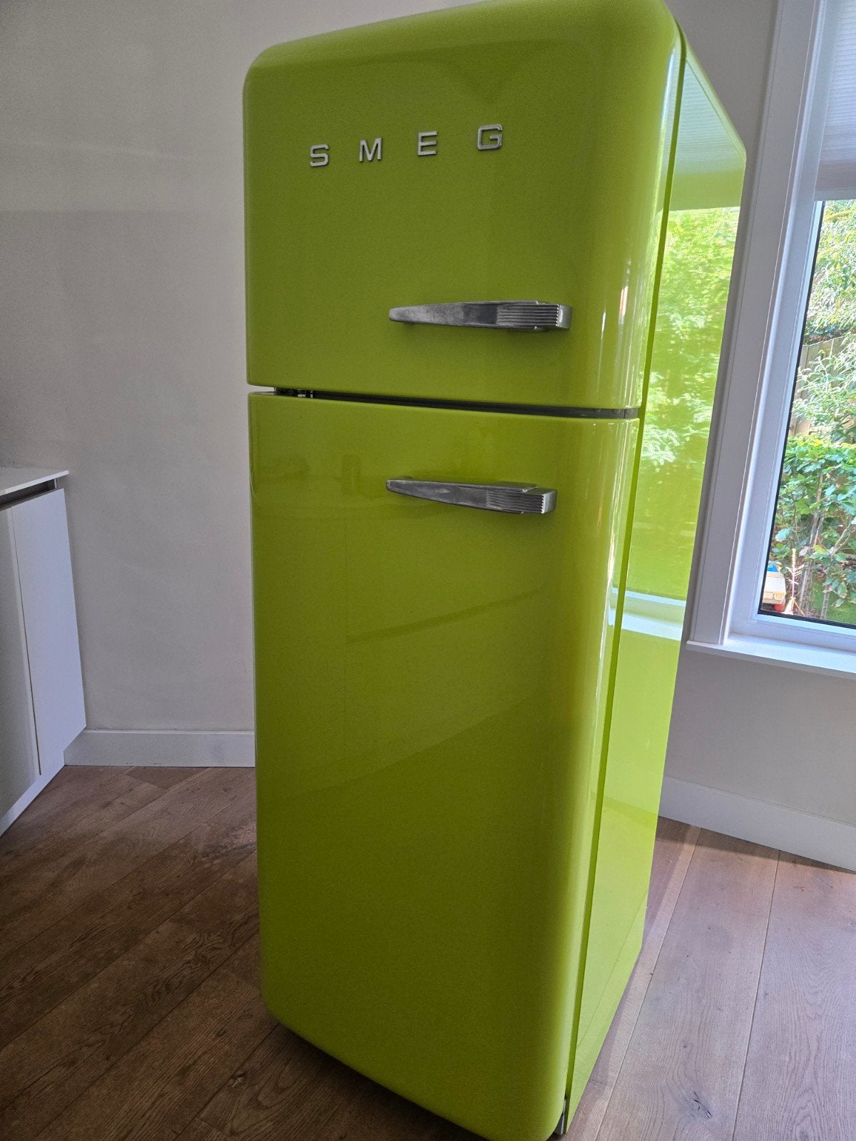 Smeg koelkast - FAB30 - limoengroen / lime green - MOET WEG!, Witgoed en Apparatuur, Ophalen, Gebruikt, 200 liter of meer, 160 cm of meer