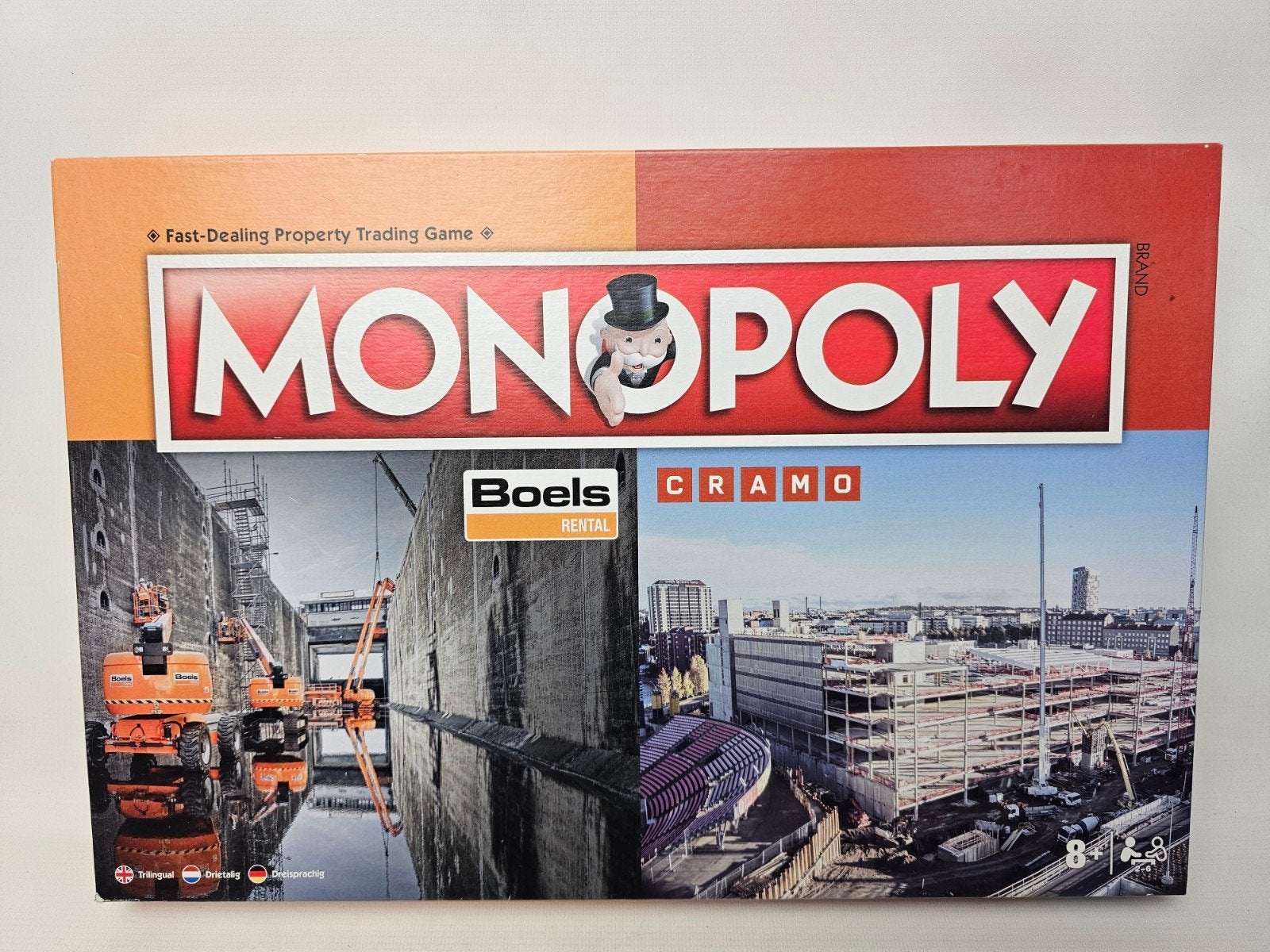 # Monopoly Boels Cramo Speciale Editie Bordspel, Drie of vier spelers, Ophalen of Verzenden, Gebruikt, Hasbro