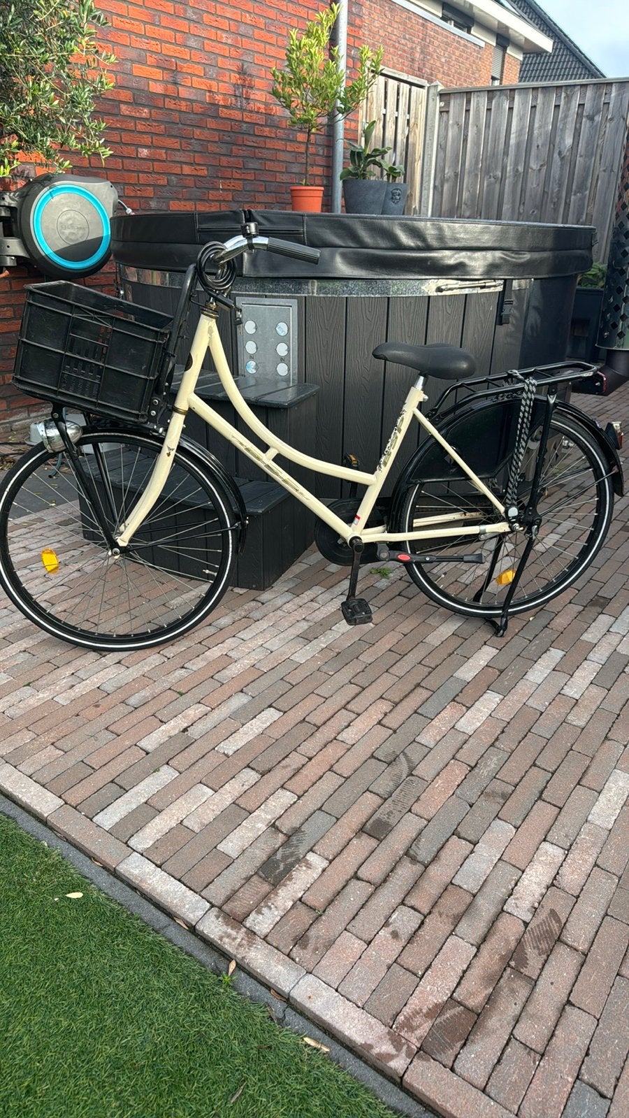 BSP meidenfiets met voordrager en mand - Crème, Ophalen, Gebruikt, 24 inch