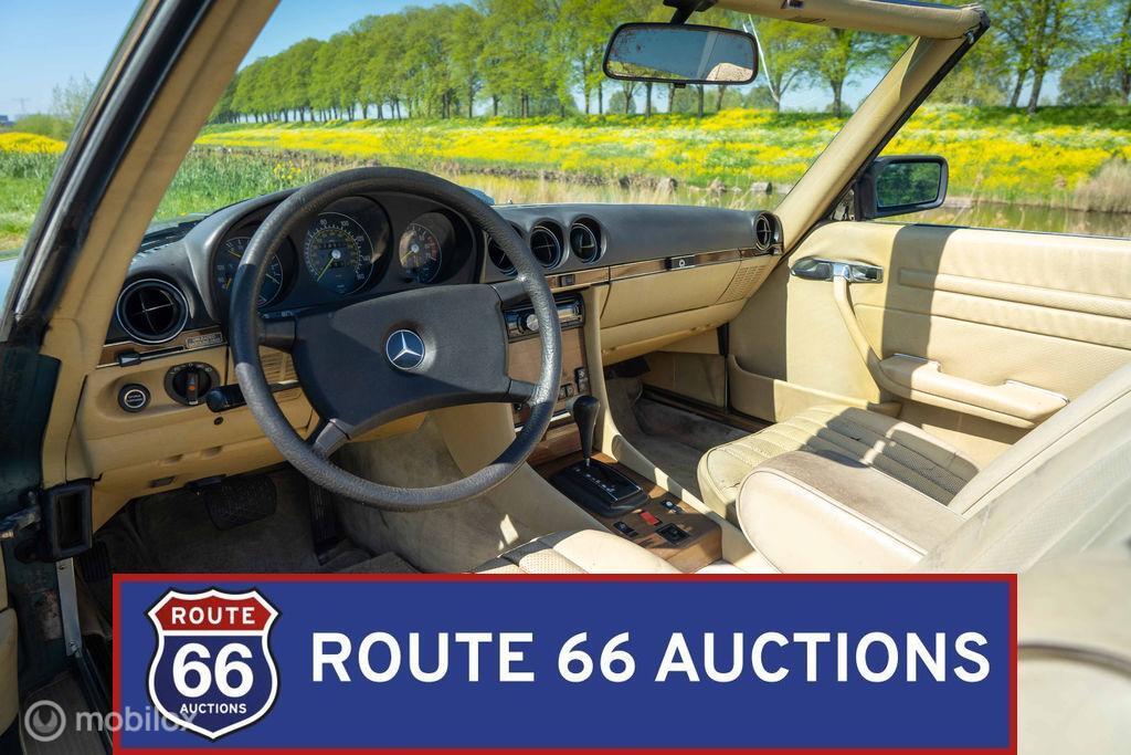 Mercedes-Benz 380 SL | 1983 | Route 66 Auctions, Auto's, Oldtimers, Overige carrosserieën, Zwart, Mercedes-Benz, Bedrijf
