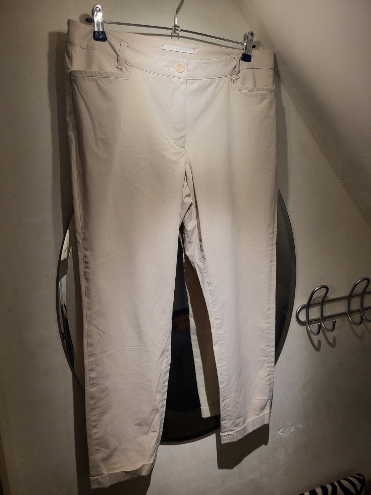 Raffaello Rossi Driekwart Broek Maat 42 Beige, Raffaello Rossi GmbH, Beige, Maat 42/44 (L), Zo goed als nieuw
