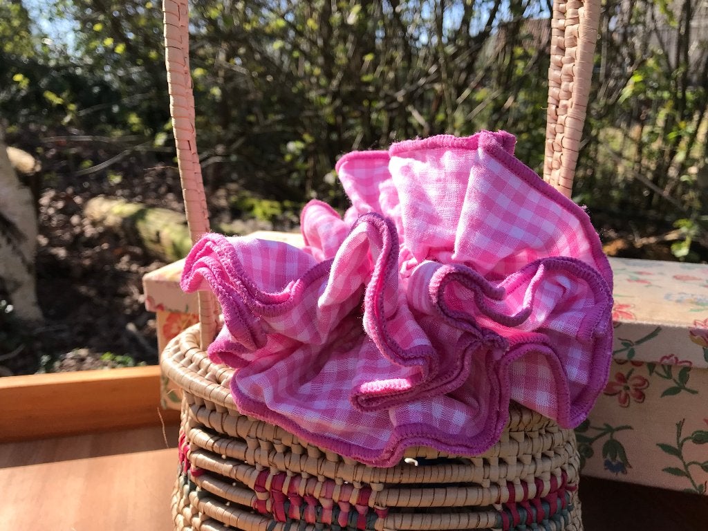 Haar elastiek haar scrunchie - roze - groot formaat, Ophalen of Verzenden, Zo goed als nieuw, Haarspeld