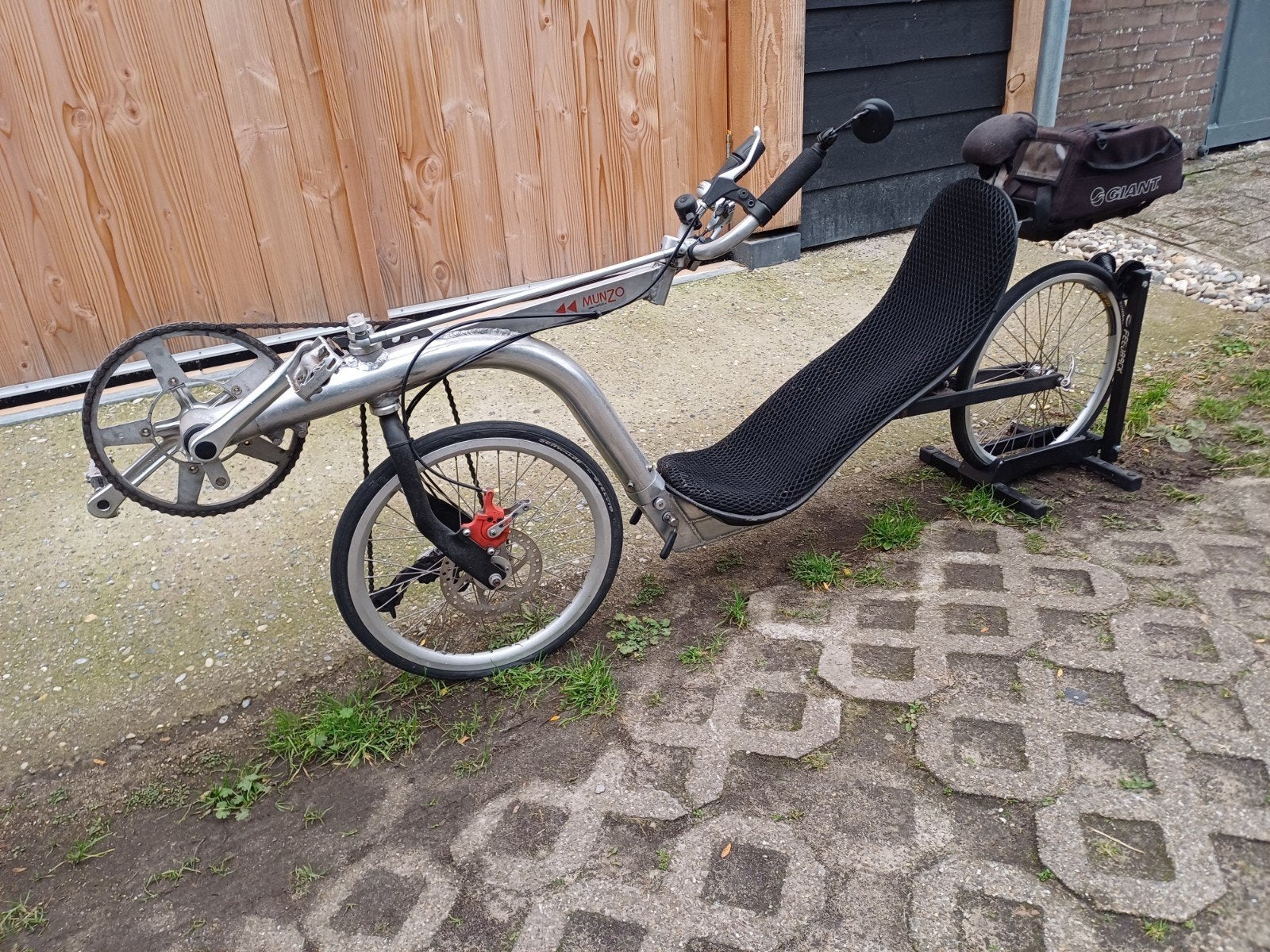 Munzo ligfiets met SRAM Dualdrive en Giant tas, Fietsen en Brommers, Gebruikt, Bovenstuur, Schijfrem, Ophalen
