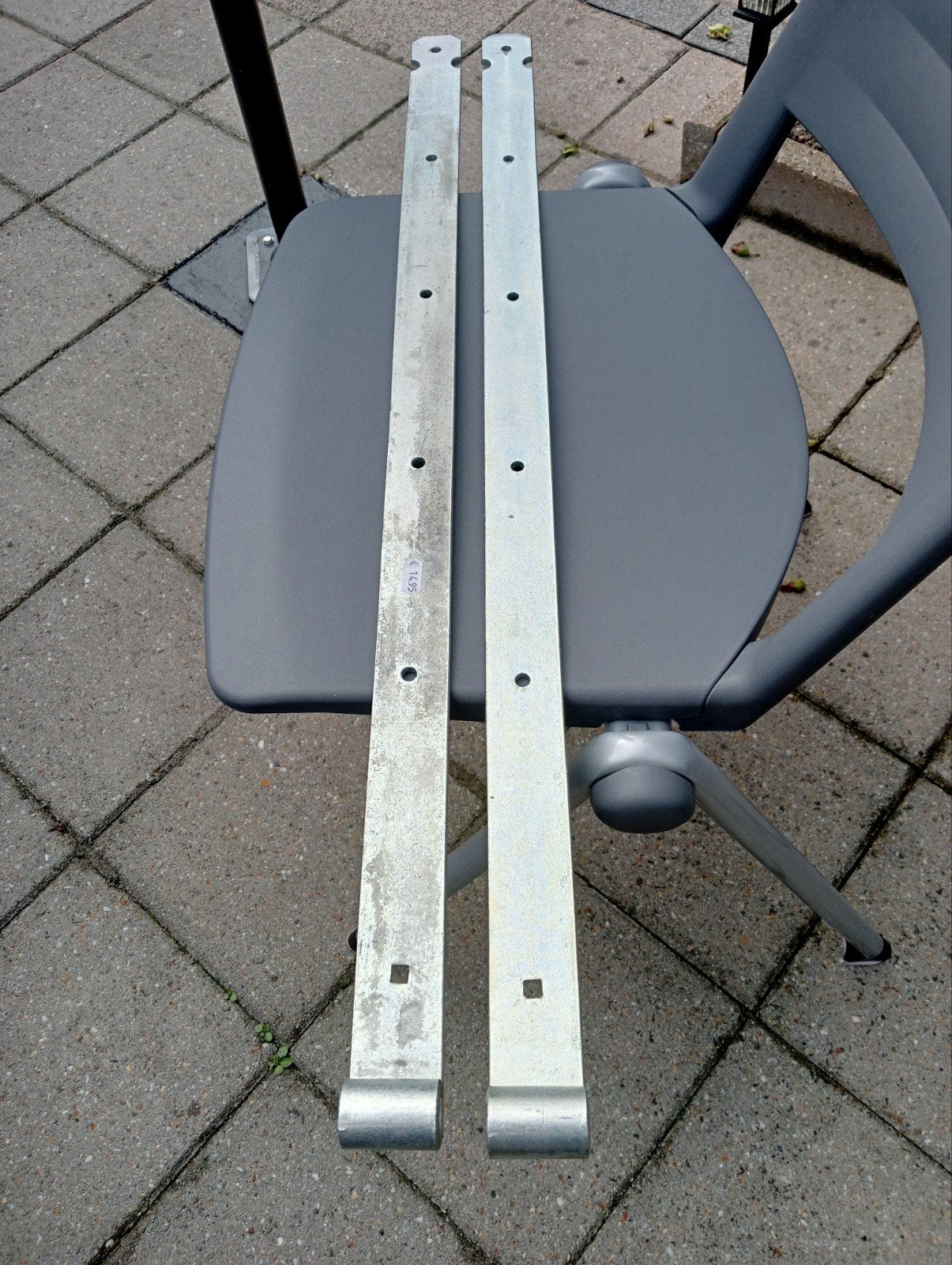 Set van 2 verzinkte scharnieren voor poort of deur 90 cm, Ophalen of Verzenden, Nieuw, Overige materialen, Scharnier
