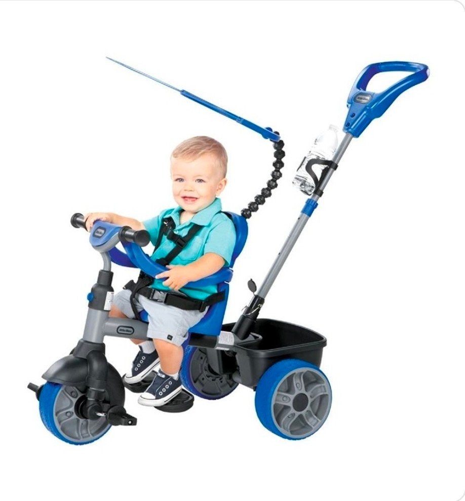 Smart Trike 4-in-1 Driewieler met Duwstang en Zonnescherm, Ophalen, Velgrem, Smart Trike, 16 tot 20 inch