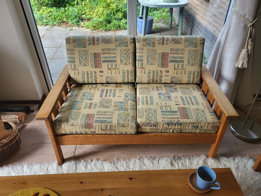 Set van 2 Vintage IKEA ARBOGA 2-zitsbanken, Gebruikt, Minder dan 75 cm, Tweepersoons, Ophalen of Verzenden