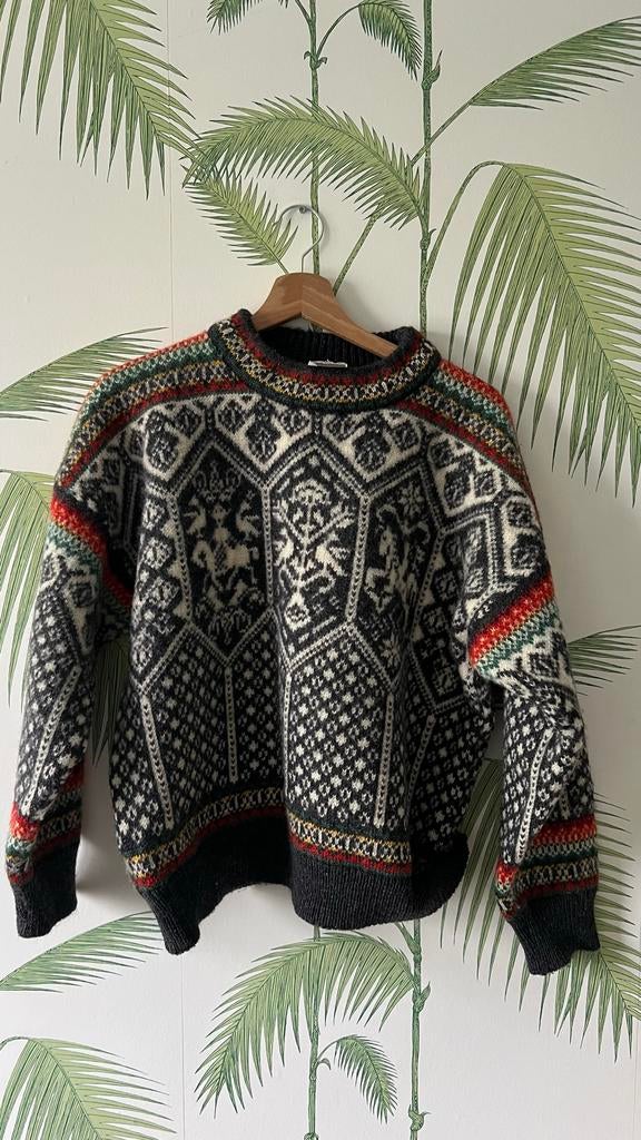 Dale of Norway wollen trui met folkloristische patronen - Ma, Ophalen of Verzenden, Gedragen, Maat 38/40 (M), Zwart