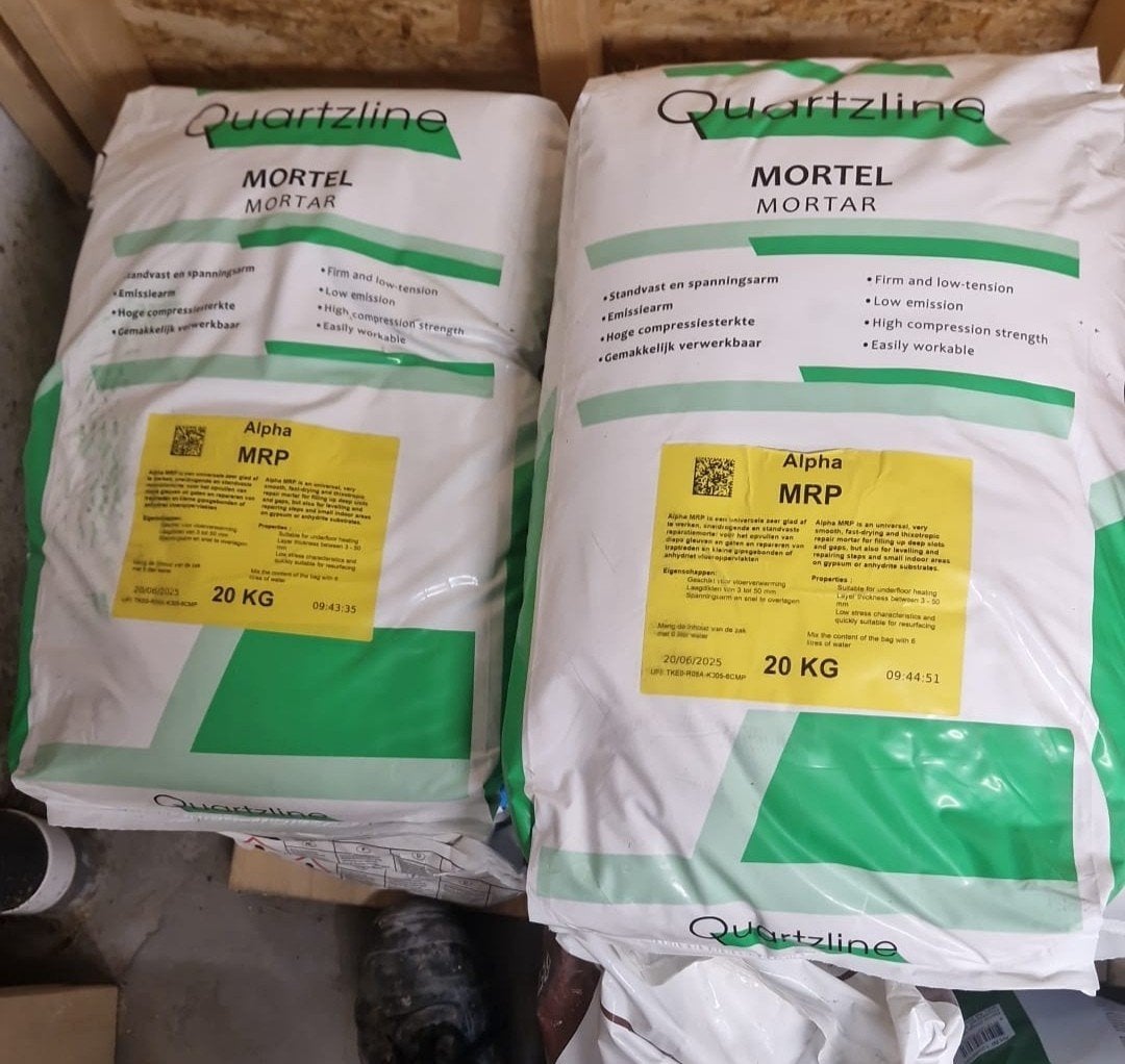 Quartzline Alpha MRP reparatiemortel (gipsgebonden), Ophalen