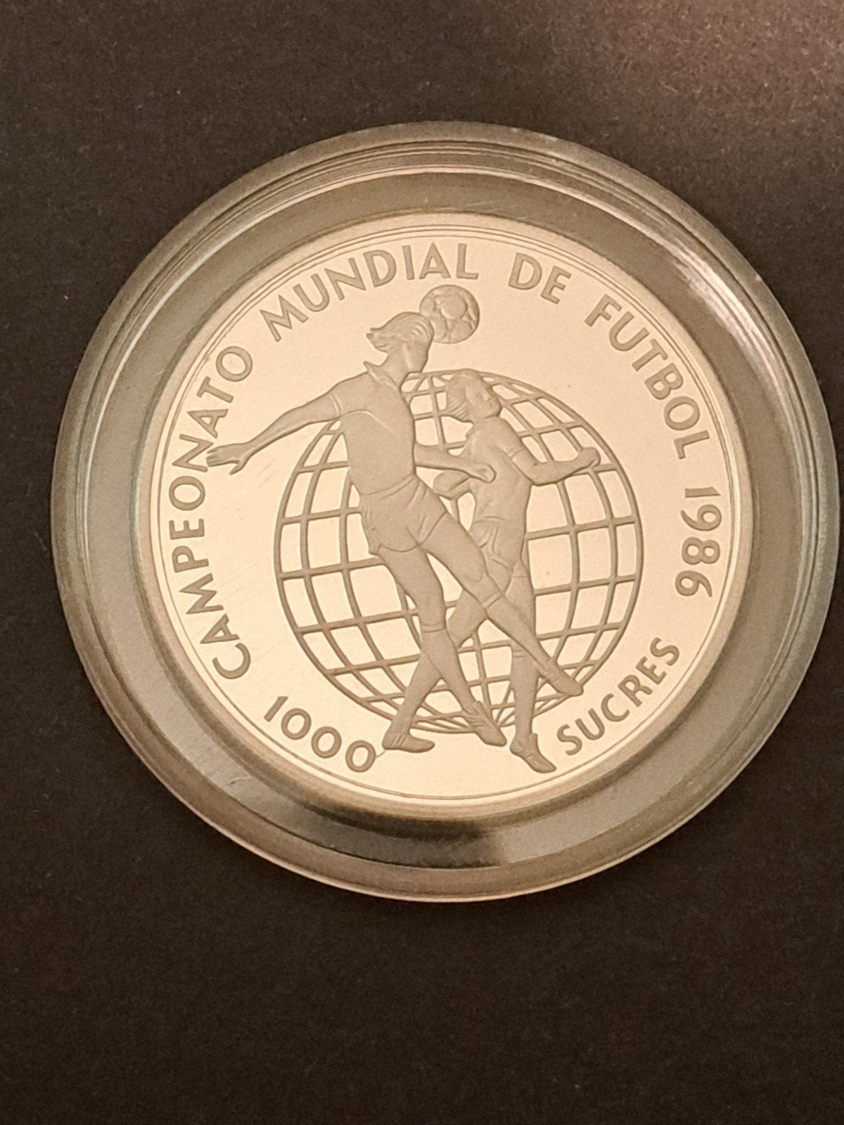 Ecuador 1000 sucres 1986 Proof, Postzegels en Munten, Ophalen of Verzenden, Zuid-Amerika, Losse munt, Zilver