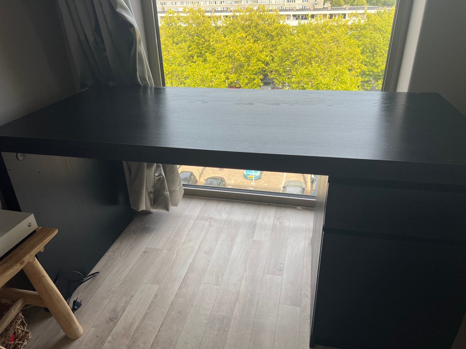 IKEA Malm Kast en Bureau Zwart - 140x65x73cm zgan, Huis en Inrichting, Bureaus, Ophalen, Gebruikt, IKEA, Zwart