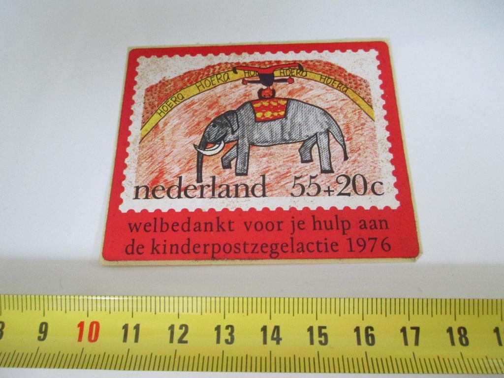 sticker PTT Kinderpstzegel actie 1976, Ophalen, Zo goed als nieuw