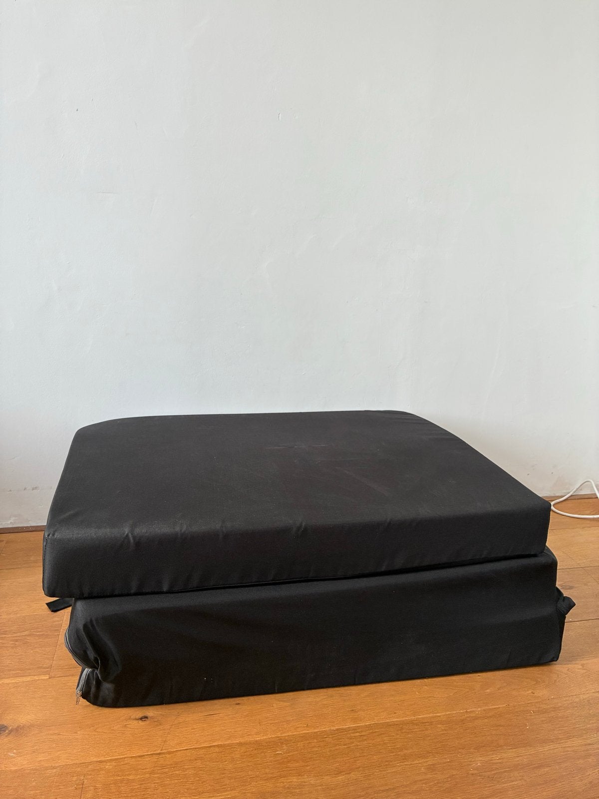 Zwart opvouwbaar logeerbed/matras/stoel, Ophalen, Gebruikt, Zwart, 190 cm of minder