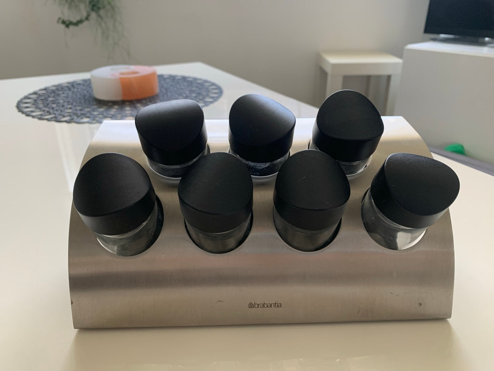 Brabantia kruidenrek met 6 potjes, Overige typen, Zilver, Ophalen of Verzenden, Zo goed als nieuw
