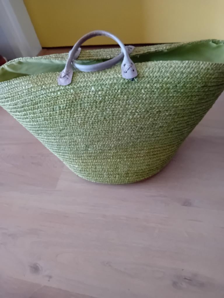 Pitriet tas / mand zgan, Huis en Inrichting, Woonaccessoires | Schalen en Manden, Ophalen of Verzenden, Zo goed als nieuw, Rond