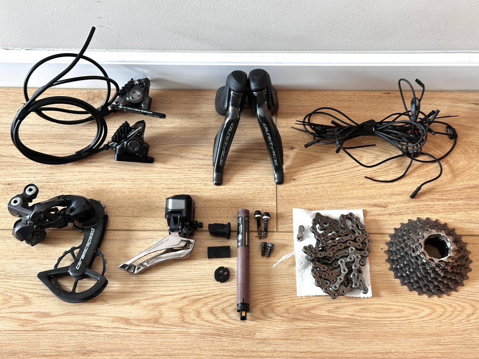 Shimano dura ace di2 9170 groepset IZGS, Fietsen en Brommers, Fietsonderdelen, Ophalen of Verzenden, Zo goed als nieuw