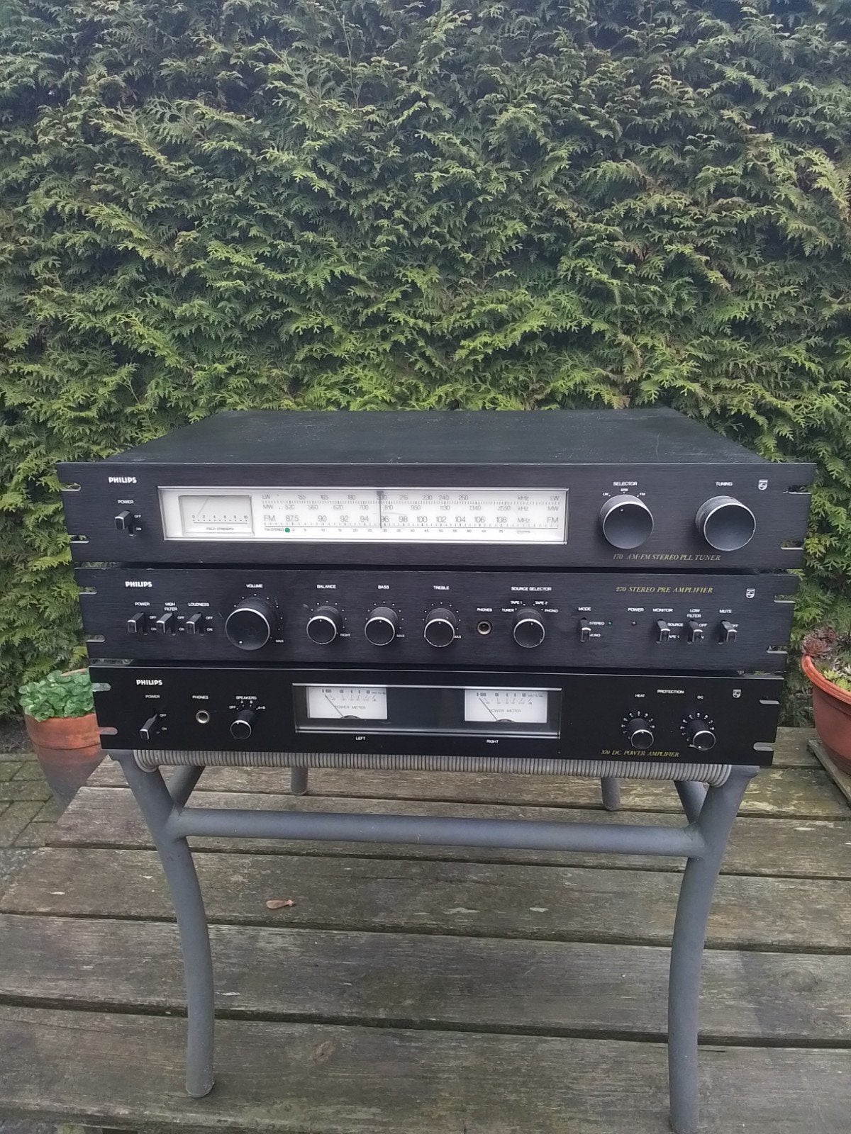 Philips voorversterker 270 eind 370 en tuner 170, Audio, Tv en Foto, Versterkers en Receivers, Ophalen of Verzenden, 60 tot 120 watt
