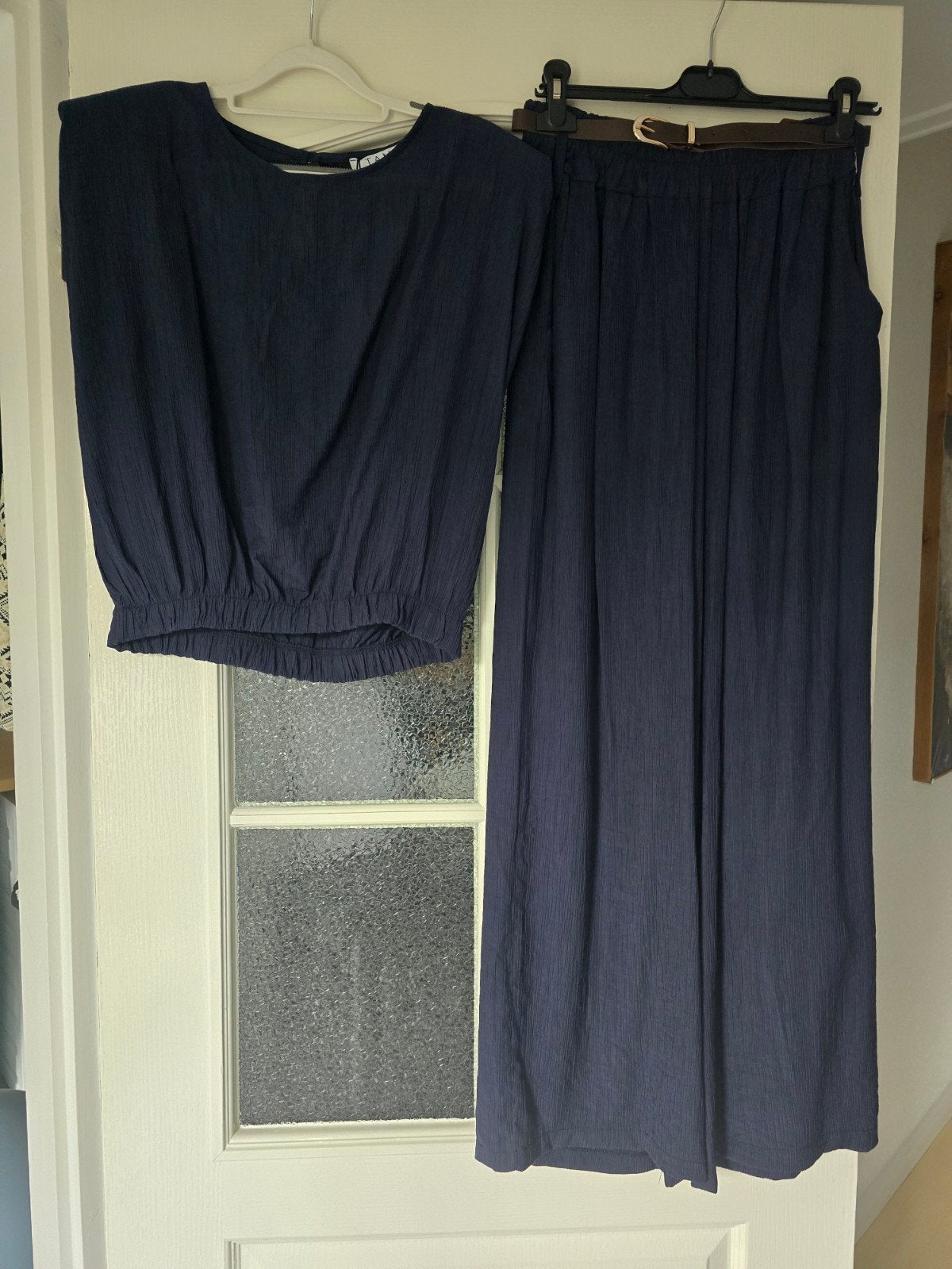 nieuw 2delig set Donkerblauw 38 40 42, Ophalen of Verzenden, Nieuw, Maat 38/40 (M), Blauw