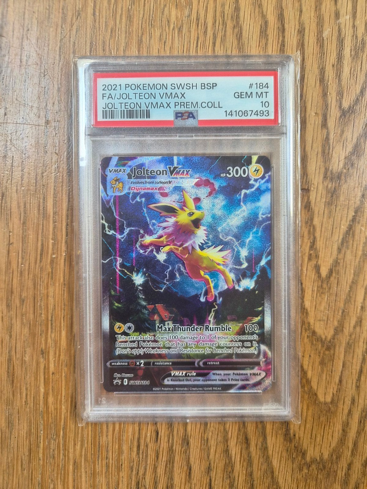 Jolteon VMAX Black Star Promo PSA 10 - Zeldzaam!, Ophalen, Nieuw, Losse kaart, Foil