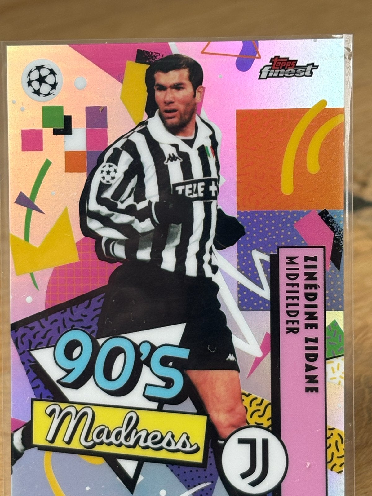 Zinédine Zidane Topps Finest 90's Madness Voetbalkaart, Ophalen of Verzenden, Zo goed als nieuw, Buitenlandse clubs, Spelerskaart