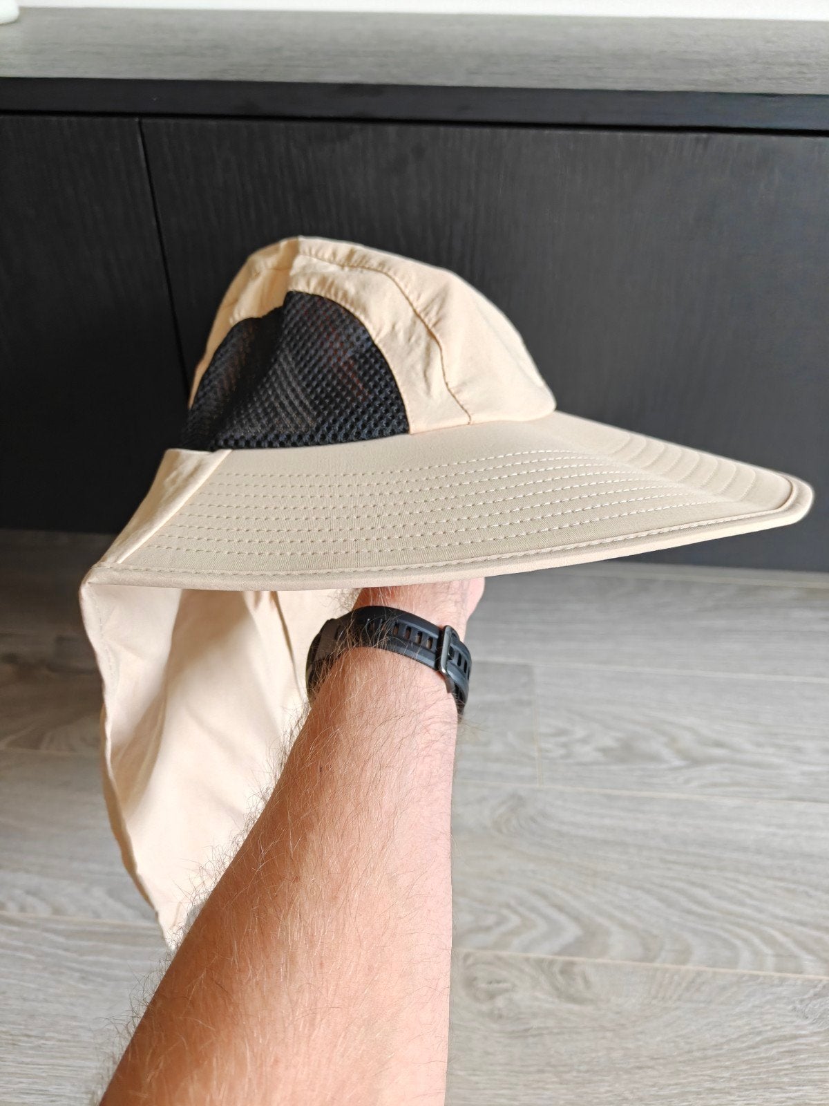 Zonnehoed Reishoed UV Beschermende Hoed Bucket Hat Zwart, Ophalen of Verzenden, Nieuw, One size fits all, Hoed